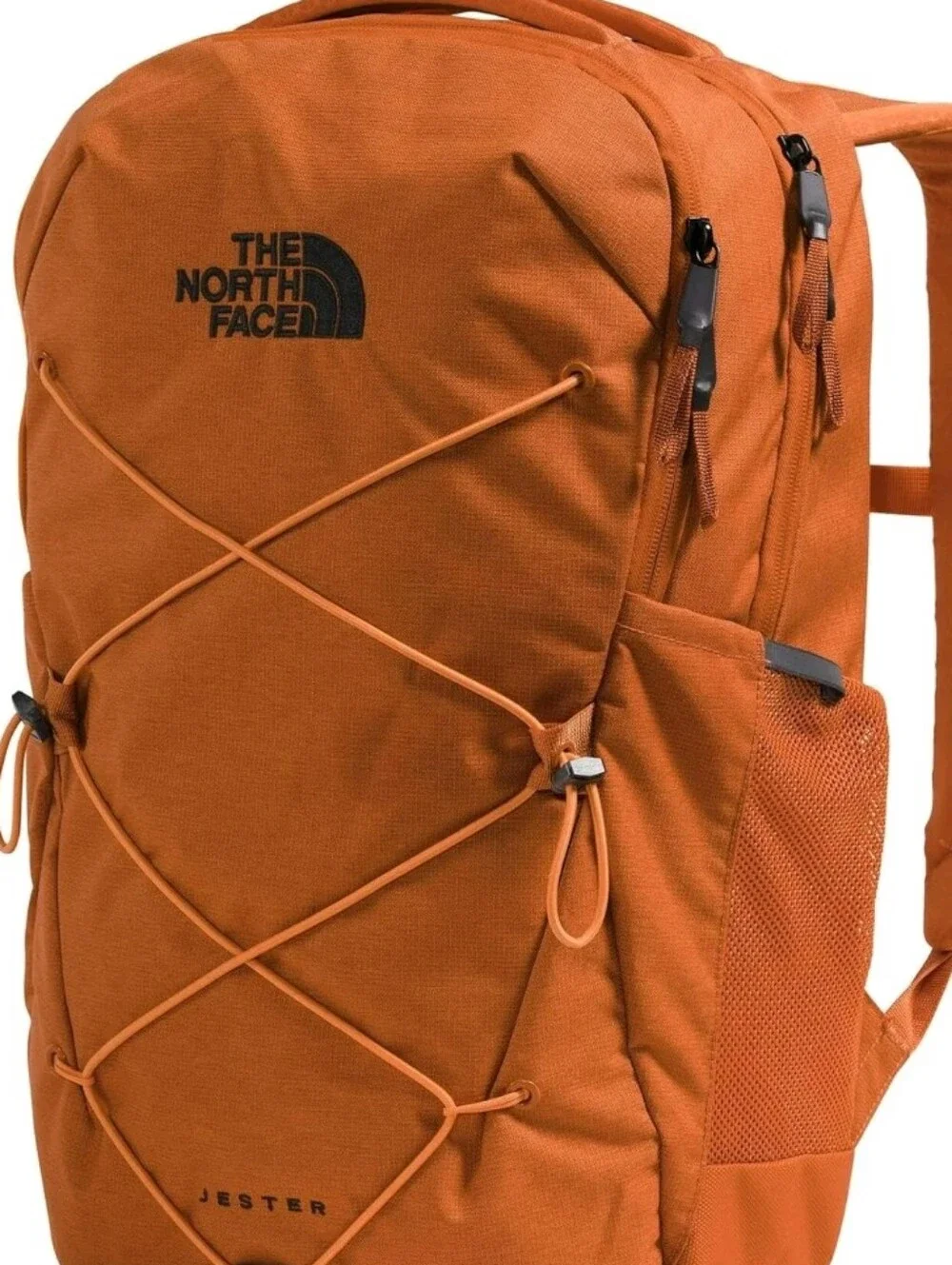 The North Face Jester Backpack- Iron Bronze Dark Heather/Papaya